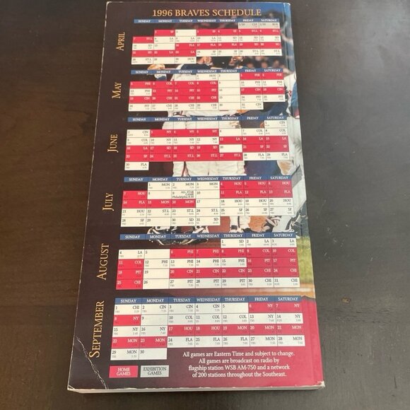 1996 Atlanta Braves Media Guide - Picture 2 of 2